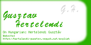 gusztav hertelendi business card